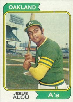 #654a Jesus Alou - Oakland Athletics - 1974 Topps Baseball