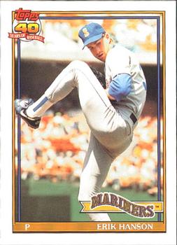 #655 Erik Hanson - Seattle Mariners - 1991 O-Pee-Chee Baseball