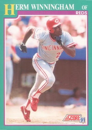 #656 Herm Winningham - Cincinnati Reds - 1991 Score Baseball