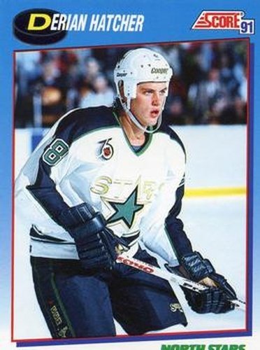 #656 Derian Hatcher - Minnesota North Stars - 1991-92 Score Canadian Bilingual Hockey