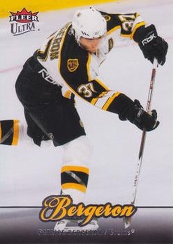 #181 Patrice Bergeron - Boston Bruins - 2007-08 Ultra Hockey