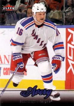 #71 Sean Avery - New York Rangers - 2007-08 Ultra Hockey