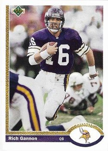 #659 Rich Gannon - Minnesota Vikings - 1991 Upper Deck Football