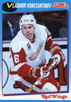 #659 Vladimir Konstantinov - Detroit Red Wings - 1991-92 Score Canadian Bilingual Hockey