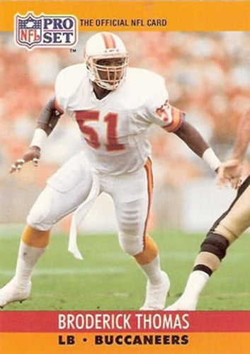 #659 Broderick Thomas - Tampa Bay Buccaneers - 1990 Pro Set Football