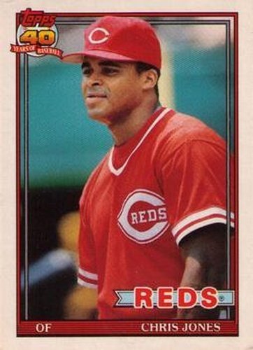 #65T Chris Jones - Cincinnati Reds - 1991 Topps Traded Baseball