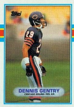 #65 Dennis Gentry - Chicago Bears - 1989 Topps Football