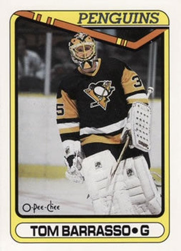 #65 Tom Barrasso - Pittsburgh Penguins - 1990-91 O-Pee-Chee Hockey