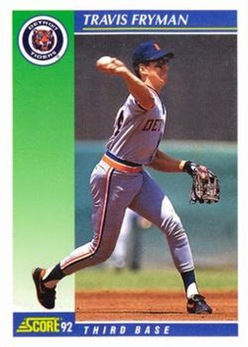 #65 Travis Fryman - Detroit Tigers - 1992 Score Baseball