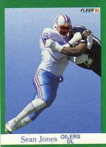#65 Sean Jones - Houston Oilers - 1991 Fleer Football