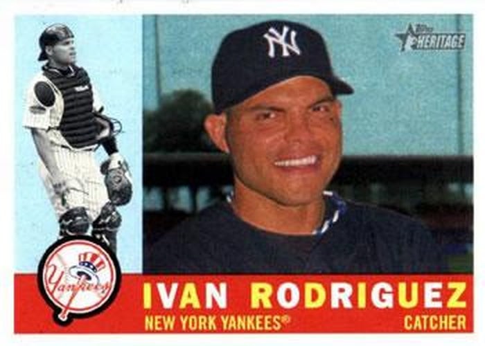 #65 Ivan Rodriguez - New York Yankees - 2009 Topps Heritage Baseball