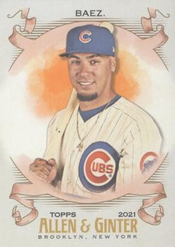 #65 Javier Baez - Chicago Cubs - 2021 Topps Allen & Ginter Baseball