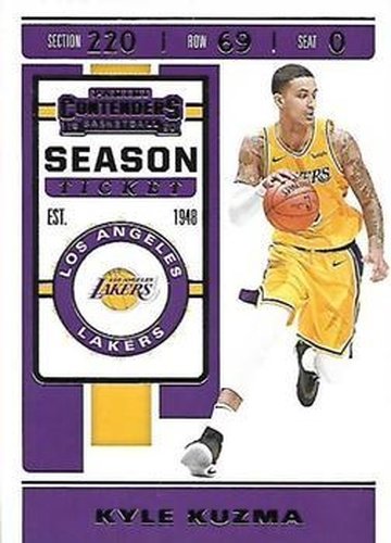 #65 Kyle Kuzma - Los Angeles Lakers - 2019-20 Panini Contenders Basketball