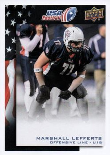 #65 Marshall Lefferts - USA - 2014 Upper Deck USA Football