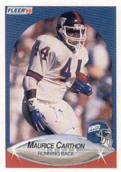 #65 Maurice Carthon - New York Giants - 1990 Fleer Football