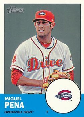 #65 Miguel Pena - Greenville Drive - 2012 Topps Heritage Minor League Baseball