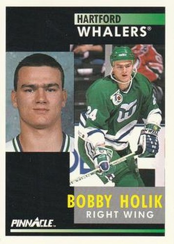 #65 Bobby Holik - Hartford Whalers - 1991-92 Pinnacle Hockey