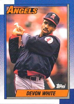 #65 Devon White - California Angels - 1990 O-Pee-Chee Baseball