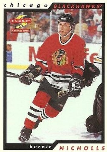 #65 Bernie Nicholls - Chicago Blackhawks - 1996-97 Score Hockey