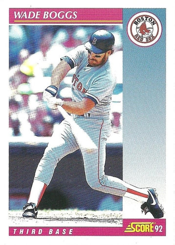 #660 Wade Boggs - Boston Red Sox - 1992 Score Baseball