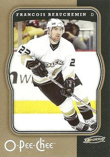 #9 Francois Beauchemin - Anaheim Ducks - 2007-08 O-Pee-Chee Hockey
