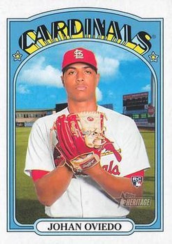 #661 Johan Oviedo - St. Louis Cardinals - 2021 Topps Heritage Baseball