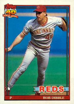 #662 Rob Dibble - Cincinnati Reds - 1991 Topps Baseball