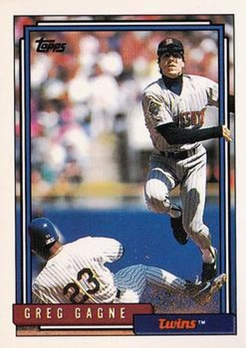 #663 Greg Gagne - Minnesota Twins - 1992 Topps Baseball