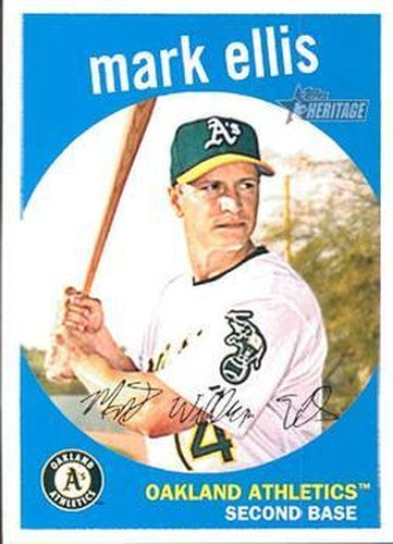 #663 Mark Ellis - Oakland Athletics - 2008 Topps Heritage Baseball