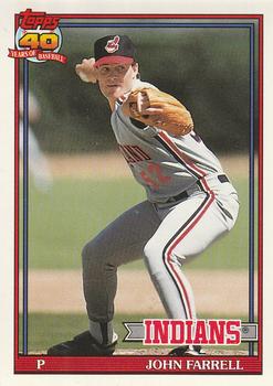 #664 John Farrell - Cleveland Indians - 1991 O-Pee-Chee Baseball