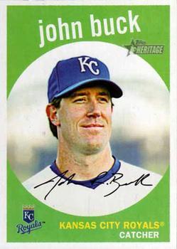 #664 John Buck - Kansas City Royals - 2008 Topps Heritage Baseball