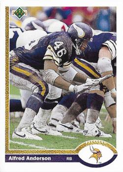 #666 Alfred Anderson - Minnesota Vikings - 1991 Upper Deck Football