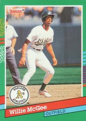 #666 Willie McGee - Oakland Athletics - 1991 Donruss Baseball