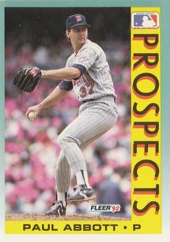 #667 Paul Abbott - Minnesota Twins - 1992 Fleer Baseball