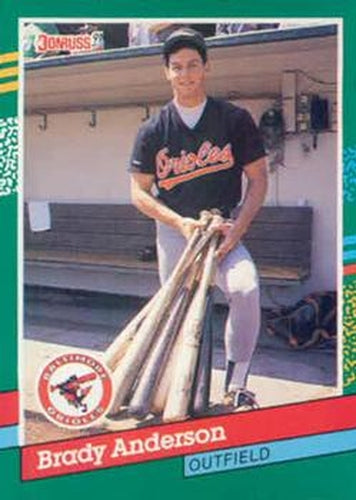 #668 Brady Anderson - Baltimore Orioles - 1991 Donruss Baseball