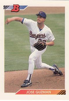 #668 Jose Guzman - Texas Rangers - 1992 Bowman Baseball