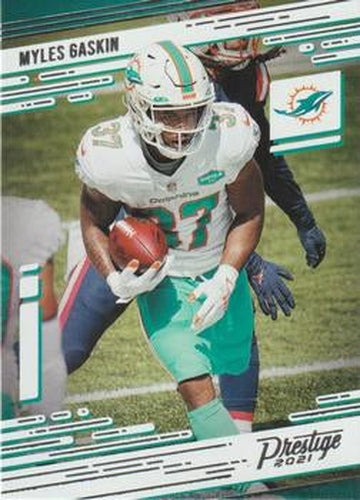 #66 Myles Gaskin - Miami Dolphins - 2021 Panini Prestige Football