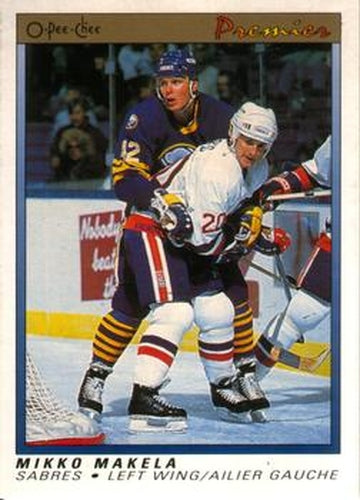 #66 Mikko Makela - Buffalo Sabres - 1990-91 O-Pee-Chee Premier Hockey