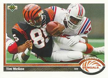 #66 Tim McGee - Cincinnati Bengals - 1991 Upper Deck Football