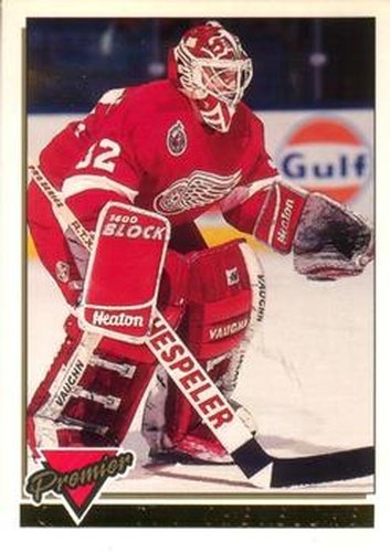 #66 Tim Cheveldae - Detroit Red Wings - 1993-94 O-Pee-Chee Premier Hockey - Gold