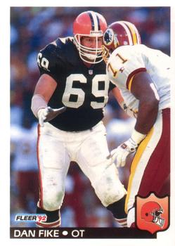 #66 Dan Fike - Cleveland Browns - 1992 Fleer Football
