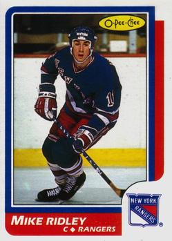 #66 Mike Ridley - New York Rangers - 1986-87 O-Pee-Chee Hockey