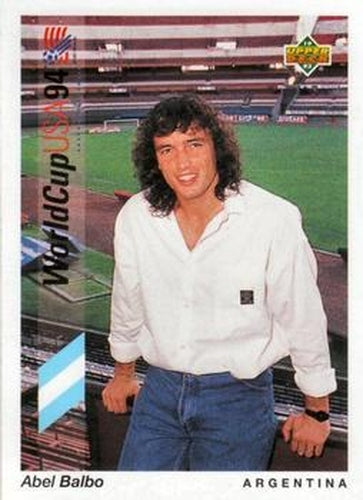#66 Abel Balbo - Argentina - 1993 Upper Deck World Cup Preview English/Spanish Soccer