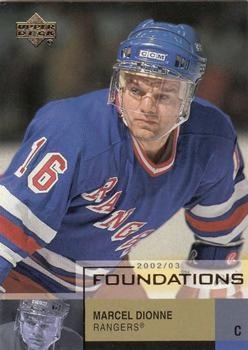 #66 Marcel Dionne - New York Rangers - 2002-03 Upper Deck Foundations Hockey