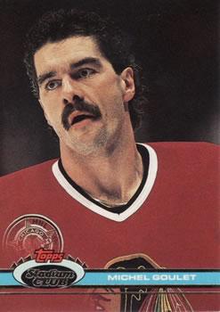 #66 Michel Goulet - Chicago Blackhawks - 1991-92 Stadium Club Hockey