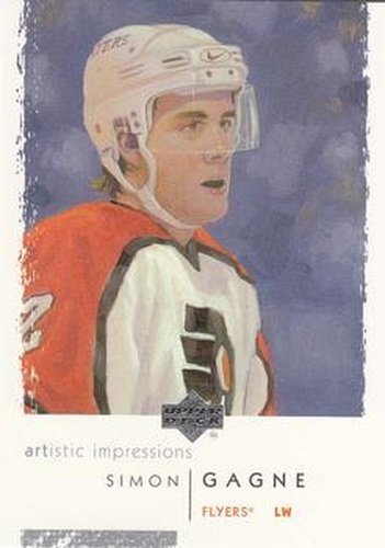 #66 Simon Gagne - Philadelphia Flyers - 2002-03 UD Artistic Impressions Hockey