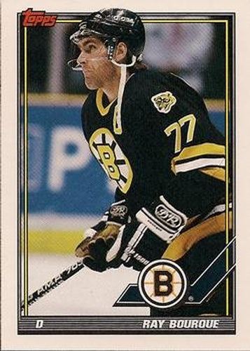#66 Ray Bourque - Boston Bruins - 1991-92 Topps Hockey