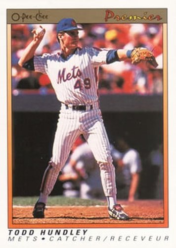 #66 Todd Hundley - New York Mets - 1991 O-Pee-Chee Premier Baseball