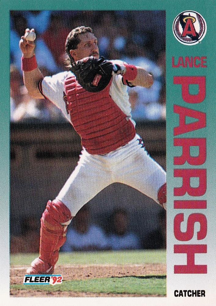 66 Lance Parrish - California Angels - 1992 Fleer Baseball – Isolated Cards