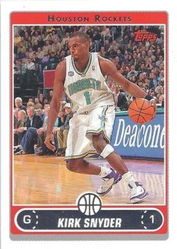 #66 Kirk Snyder - Houston Rockets - 2006-07 Topps Basketball